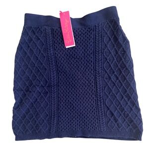 Lilly Pulitzer NWT Lizona Sweater Skirt Low‎ Tide Navy Women's Size M $128